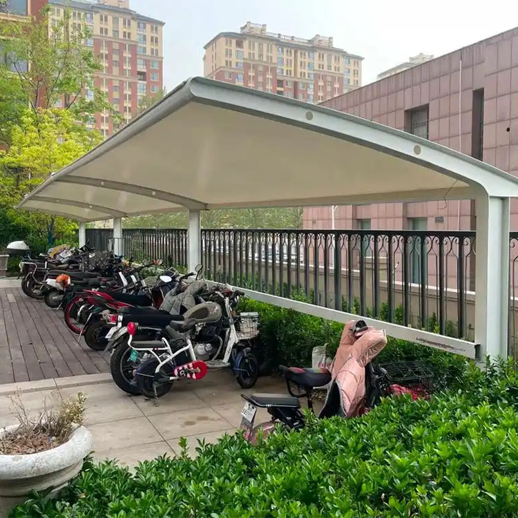 洛浦县膜结构电动车棚